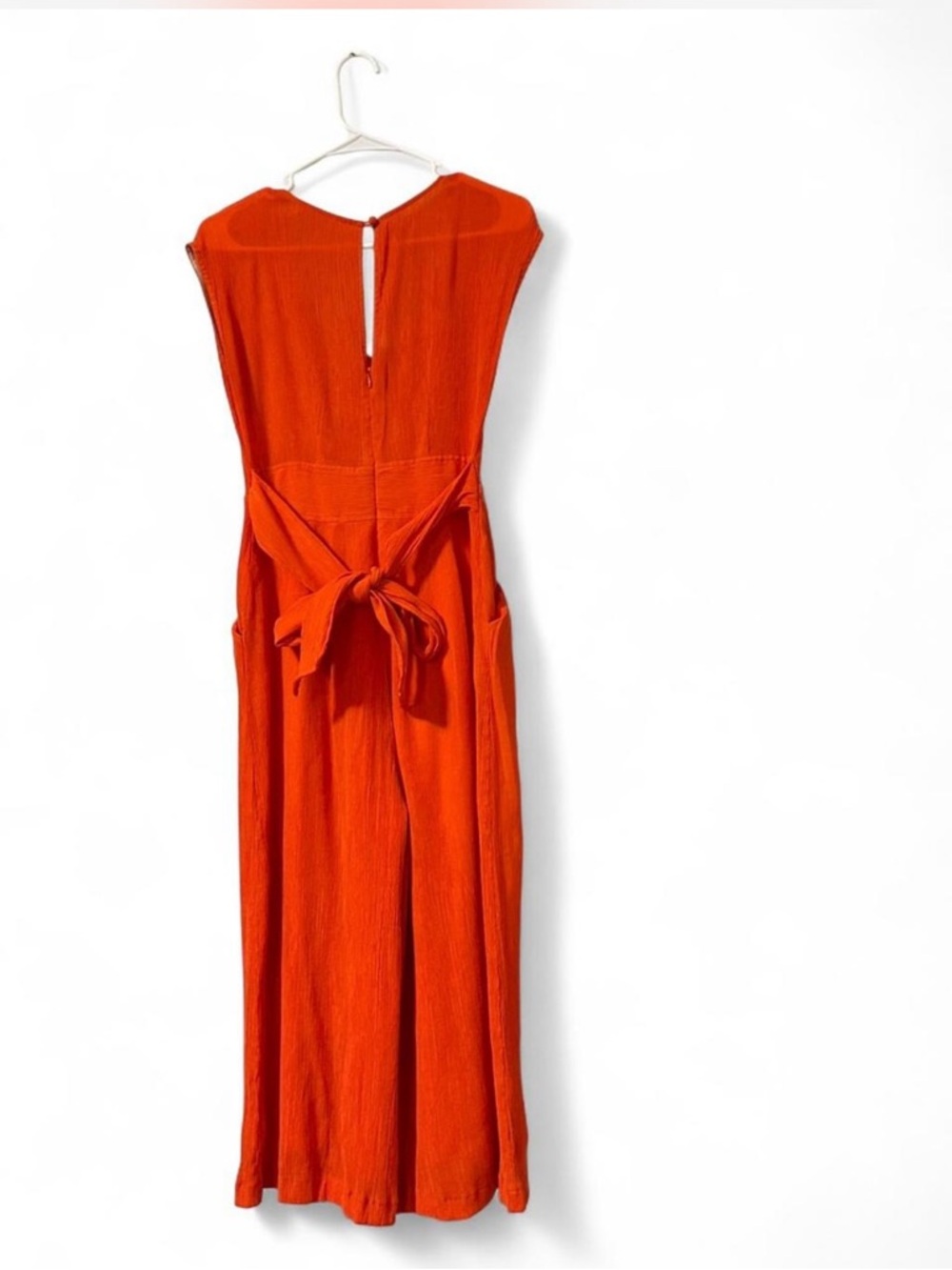 Anthropologie Orange Sleeveless Jumpsuit - Picture 3 of 4